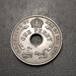 BRITISH WEST AFRICA GEORGE VI 1 PENNY 1947 SA KM 19 EBC