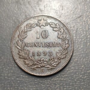 ITALIA REINO UMBERTO I 10 CENTESIMI 1893 R MBC