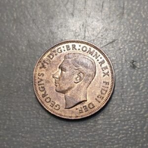 GREAT BRITAIN GRAN BRETAÑA GEORGE VI 1/2 PENNY 1950 SC UNC BRILLO ORIGINAL