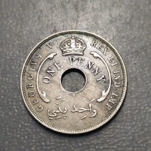 BRITISH WEST AFRICA GEORGE V 1 PENNY 1912 H KM 9