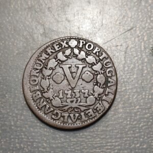 PORTUGAL JOAO V 5 REIS 1737 MBC-