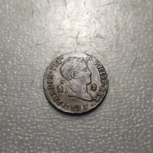 ESPAÑA SEGOVIA FERNANDO VII 2 MARAVEDIS 1833