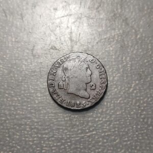 ESPAÑA SEGOVIA FERNANDO VII 2 MARAVEDIS 1825