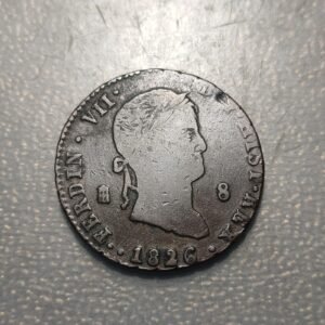 ESPAÑA SEGOVIA FERNANDO VII 8 MARAVEDIS 1826