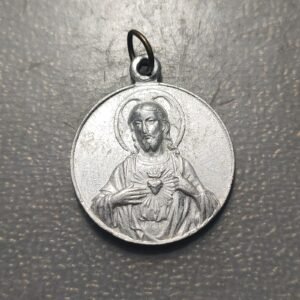 MEDALLA RELIGIOSA VIRGEN DEL CARMEN SAGRADO CORAZON DE JESUS ALUMINIO