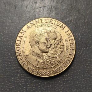 ALEMANIA GERMANY MEDALLA 1988 TRES EMPERADORES AGUILA IMPERIAL METAL DORADO