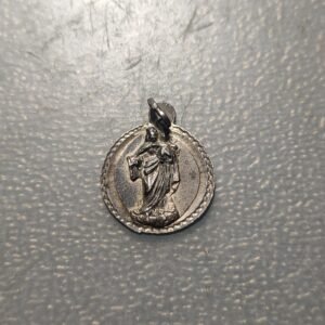 MEDALLA RELIGIOSA VITORIA GASTEIZ SIGLO XIX VIRGEN BLANCA PLATA