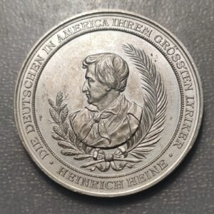 ALEMANIA GERMANY USA EEUU MEDALLA 1895-1897 HEINRICH HEINE