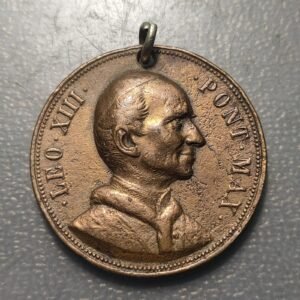 MEDALLA RELIGIOSA STUTTGART ALEMANIA 1887 LEON XIII JUBILEO SACERDOCIO DEL PAPA