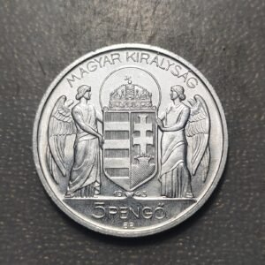 HUNGRIA HUNGARY 5 PENGO 1943 ALUMINIO EBC-/EBC