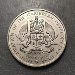 SANTA LUCIA SAINT LUCIA 4 DOLLARS 1970 FAO ESCASA SCARCE