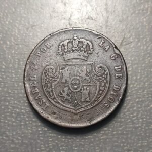 ESPAÑA SEGOVIA ISABEL II 1/2 REAL = 5 DECIMOS (1848-1853)