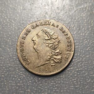 FRANCIA FRANCE LOUIS XVI JETTON SF (1793) LOUIS XVI EL REY SOL MUERTE DEL REY MARTIR