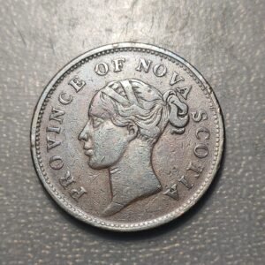 CANADA NOVA SCOTIA VICTORIA TOKEN 1 PENNY 1843 BC+/MBC-