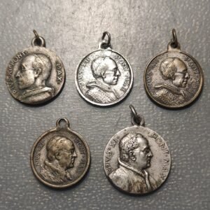 VATICANO LOTE 5 MEDALLAS RECUERDO DE ROMA PIO XI PIO XII