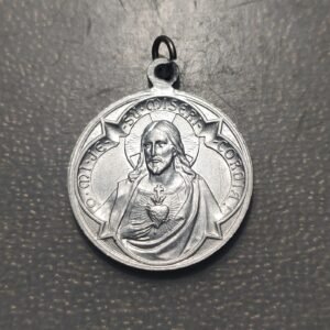 MEDALLA RELIGIOSA BEATO ANTONIO MARIA CLARET SAGRADO CORAZON DE JESUS ALUMINIO