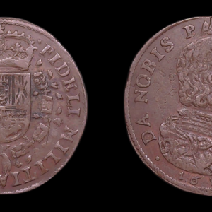 IMPERIO ESPAÑOL PAISES BAJOS AMBERES FELIPE IV JETON 1656
