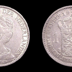 PAISES BAJOS NETHERLANDS WILHELMINA 1 GULDEN 1915 MBC+ PLATA