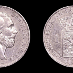 PAISES BAJOS NETHERLANDS WILLEM III 1 GULDEN 1865 MBC/MBC+ PLATA