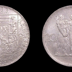 CHECOSLOVAQUIA CZECHOSLOVAKIA 20 KORUN 1933 MBC+ PLATA