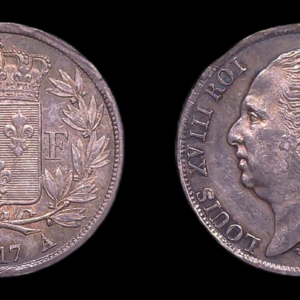 FRANCIA FRANCE LOUIS XVIII 1 FRANC 1 FRANCO 1817 A