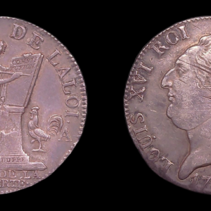 FRANCIA FRANCE LOUIS XVI 1/2 ECU DE 3 LIVRES 1792 A